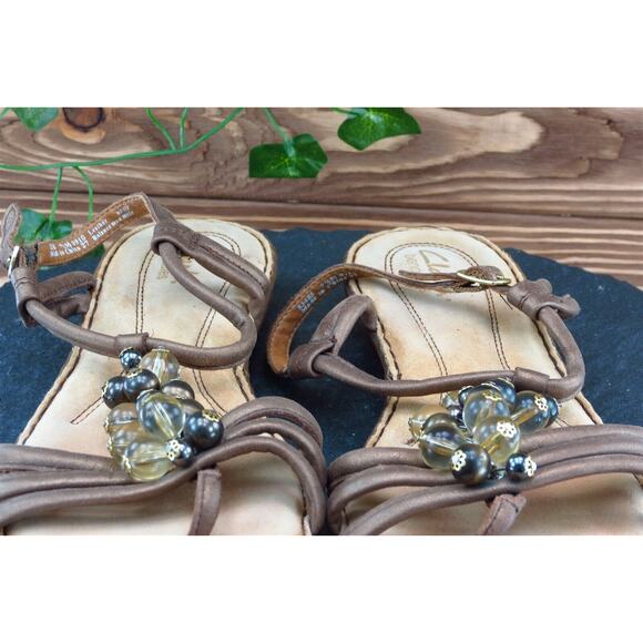 Clarks Size 9.5 M Brown Gladiator Leather Women Sandal Shoes - Picture 3 of 7